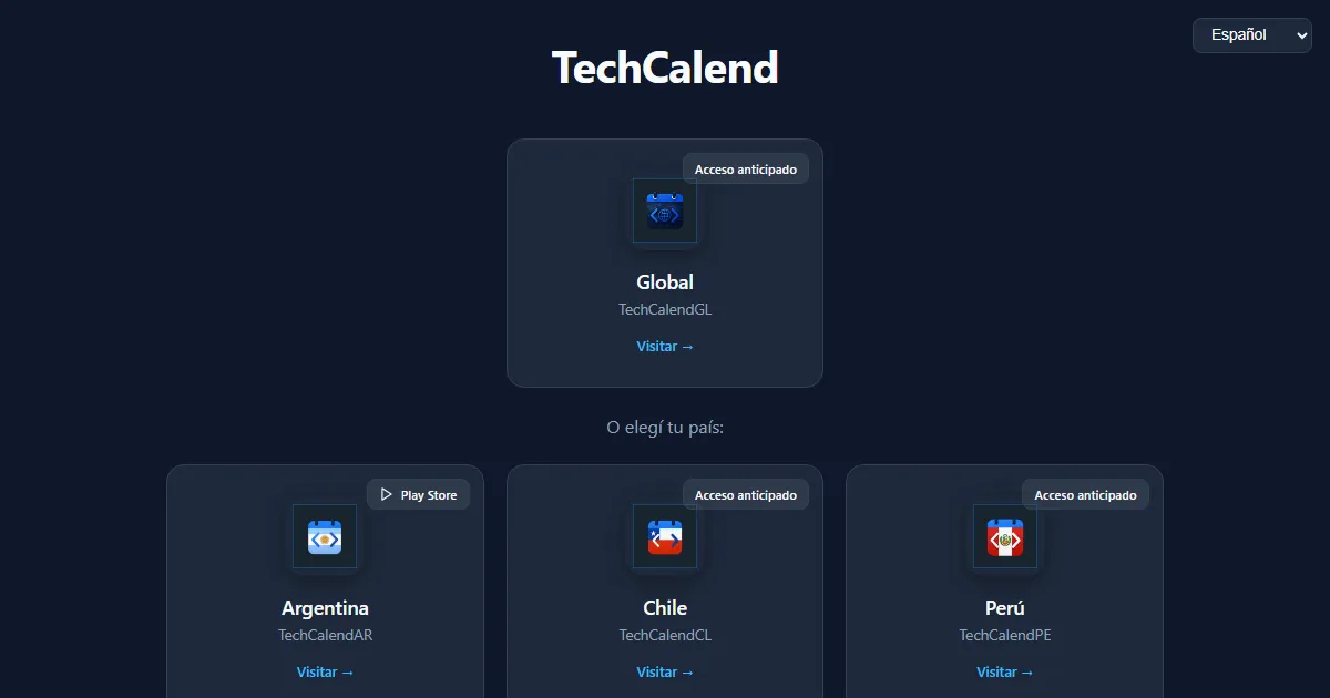 TechCalend Landing